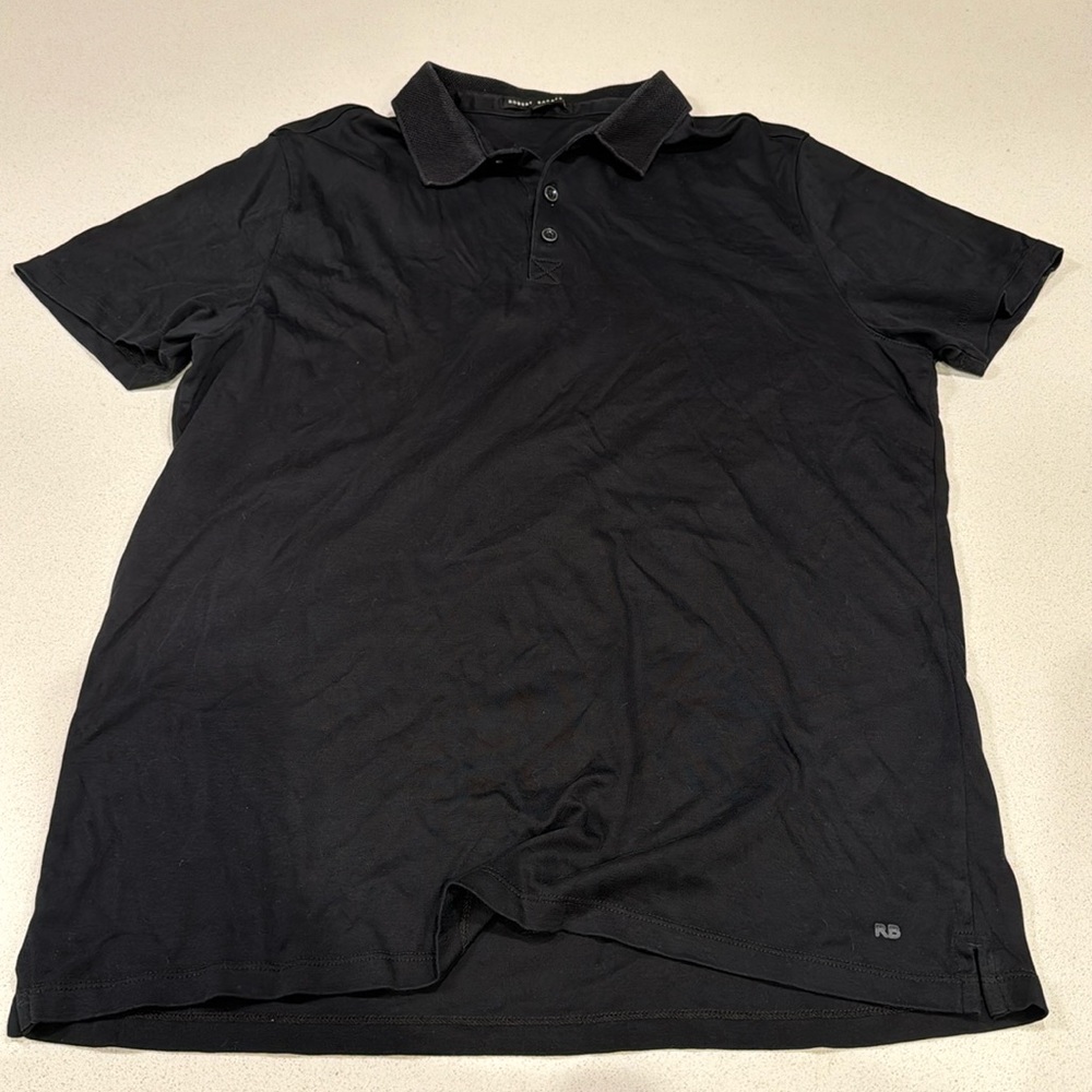 Robert Barakett L black quarter button large